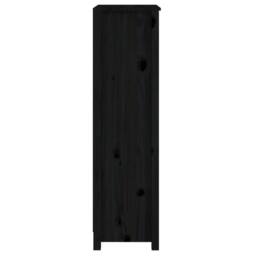 Berkfield Home Beautiful Book Cabinet Black 50x35x125.5 cm Solid Wood Pine - thumbnail 6
