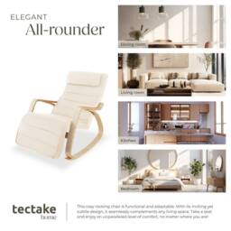 tectake Rocking Chair Onda in Beige - thumbnail 7