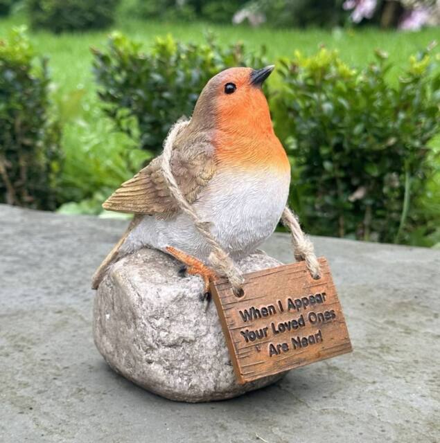 Animal Crackers Robin With When I Appear Love Ones Are Near Sign - image 1