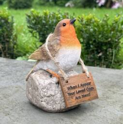 Animal Crackers Robin With When I Appear Love Ones Are Near Sign - thumbnail 1