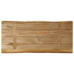 Berkfield Home Table Top Live Edge 80x40x2.5 cm Solid Wood Rough Mango in Brown - thumbnail 5