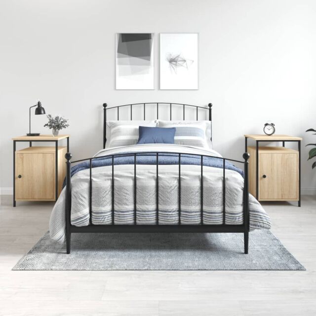 Berkfield Home Bedside Cabinets 2 pcs Sonoma Oak 40x42x60 cm Engineered Wood in Brown - Size: 40 x 42 x 60 cm - image 1
