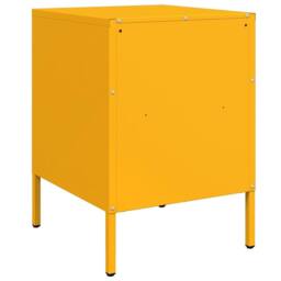 Berkfield Home Sturdy Bedside Cabinets 2 pcs Mustard Yellow 36x39x50.5 cm Steel - thumbnail 8