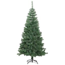 Berkfield Home Christmas Tree with 300 LEDs with Stand Green 240 cm PVC - thumbnail 7