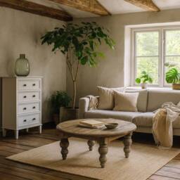 Wyld Haus Montaine Round Brown Solid Wood Coffee Table - thumbnail 2