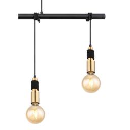 Netlighting Alexius Bar Pendant Ceiling Light Matt Black 4x E27 - thumbnail 4