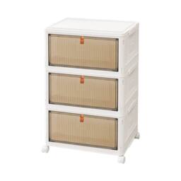 EONLION 3Tier Plastic Storage Drawers Box Tower in White - Size: 500mm - thumbnail 1