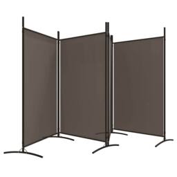 Berkfield Home 4-Panel Room Divider Anthracite 346x180 cm Fabric in Dark Grey - thumbnail 4