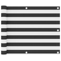 Berkfield Home Balcony Screen Anthracite & White 75x600 cm Oxford Fabric - thumbnail 1