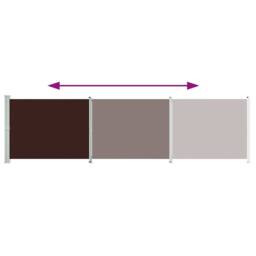 Berkfield Home Patio Retractable Side Awning 600x160 cm Brown - thumbnail 4