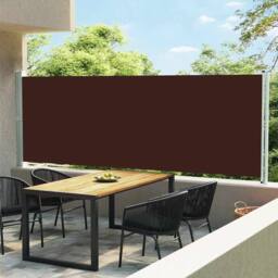 Berkfield Home Patio Retractable Side Awning 600x160 cm Brown - thumbnail 2