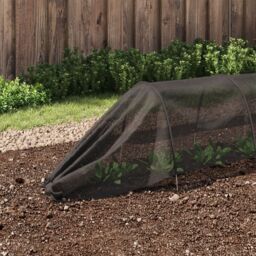 Berkfield Home Netting Tunnel Black 300x50x48.5 cm Steel & Polyethylene