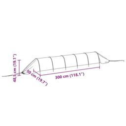 Berkfield Home Netting Tunnel Black 300x50x48.5 cm Steel & Polyethylene - thumbnail 9