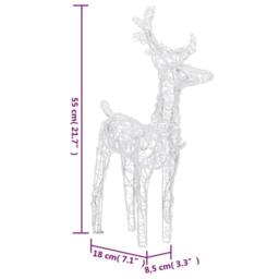 Berkfield Home Christmas Reindeers 6 pcs Blue 240 LEDs Acrylic - thumbnail 6