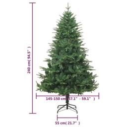Berkfield Home Artificial Christmas Tree Green 240 cm PVC&PE - thumbnail 6