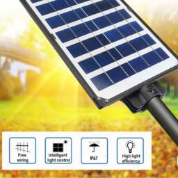 FLAVORA 3000W 840 LED Solar Street Light in Black - thumbnail 5
