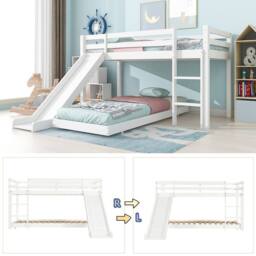 STILVORA Bed Frame 3ft Single with Slide White - Size: Junior - thumbnail 6