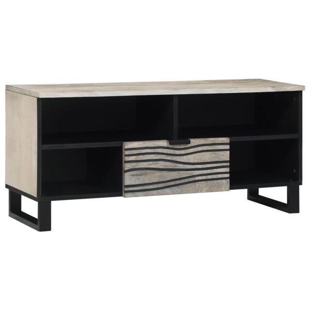 Berkfield Home Media Storage Cabinets & Racks with Drawer with Shelf with Storage White & Black - image 1