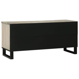 Berkfield Home Media Storage Cabinets & Racks with Drawer with Shelf with Storage White & Black - thumbnail 5