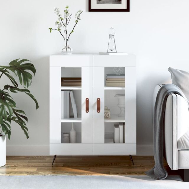 Berkfield Home Sideboard High Gloss White 69.5x34x90 cm Engineered Wood - image 1
