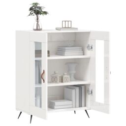 Berkfield Home Sideboard High Gloss White 69.5x34x90 cm Engineered Wood - thumbnail 4