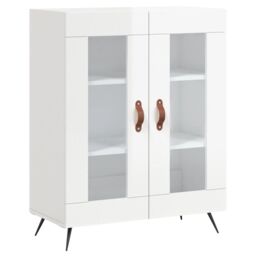 Berkfield Home Sideboard High Gloss White 69.5x34x90 cm Engineered Wood - thumbnail 2