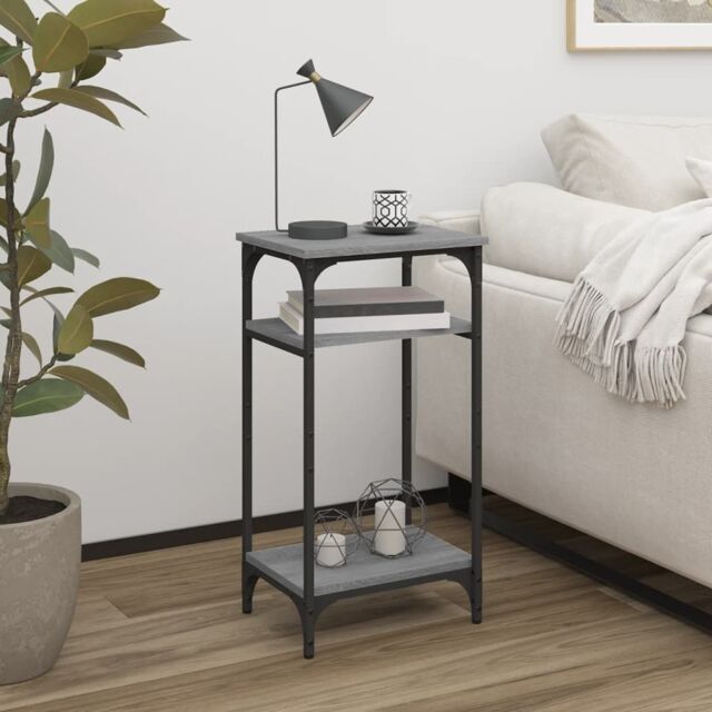 Berkfield Home Side Table Grey Sonoma 40x30x75 cm Engineered Wood - Size: 40 x 30 x 75 cm - image 1