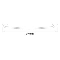 Nes Home Bathroom Angled Grab Bar Safety Aid - 440mm in Silver - thumbnail 3