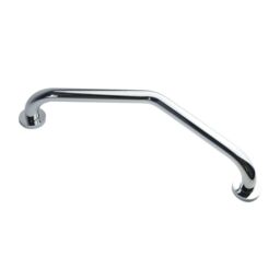 Nes Home Bathroom Angled Grab Bar Safety Aid - 440mm in Silver - thumbnail 2