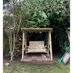 Churnet Valley Garden Furniture Ltd Antoinette Swinging Seat Hammock - 2 Seats - Min. Assembly Required in Brown - thumbnail 4