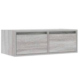 Berkfield Home TV Cabinet with LED Lights Grey Sonoma 75x35.5x25 cm - thumbnail 6