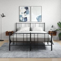 Berkfield Home Wall-mounted Bedside Cabinets 2 pcs Smoked Oak 35x35x20 cm in Brown - Size: 35 x 35 x 20 cm - thumbnail 1