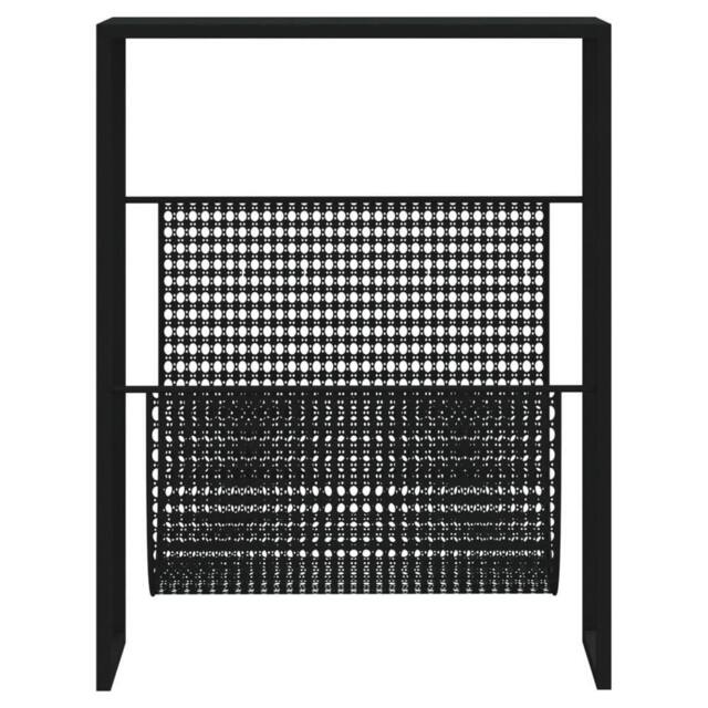 Berkfield Home Magazine Rack Black 35x15x45 cm Steel - Size: 35 x 15 x 45 cm - image 1