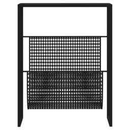 Berkfield Home Magazine Rack Black 35x15x45 cm Steel - Size: 35 x 15 x 45 cm - thumbnail 1