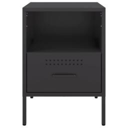 Berkfield Home Bedside Cabinets 2 pcs Black 36x39x50.5 cm Steel - thumbnail 6