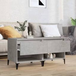 Berkfield Home Side Tables 2 pcs Concrete Grey 50x46x50 cm Engineered Wood - Size: 50 x 46 x 50 cm - thumbnail 3