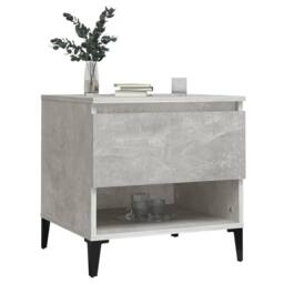 Berkfield Home Side Tables 2 pcs Concrete Grey 50x46x50 cm Engineered Wood - Size: 50 x 46 x 50 cm - thumbnail 4