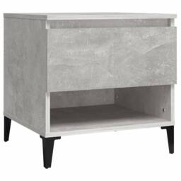 Berkfield Home Side Tables 2 pcs Concrete Grey 50x46x50 cm Engineered Wood - Size: 50 x 46 x 50 cm - thumbnail 6