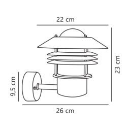 Nordlux Industrial Outdoor Wall Light Silver Galvanized steel E27 Coastal/Marine Safe - Mains Powered, IP54 - thumbnail 5