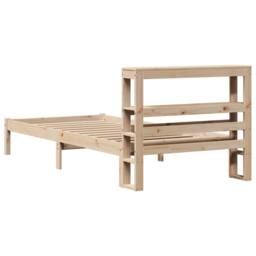 Berkfield Home Bed Frame without Mattress 90x190 cm Single Solid Wood Pine in Natural - thumbnail 6