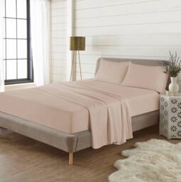 Homes-Linen Plain Thermal Flannelette Flat Sheet 100% Brushed Cotton Bedding in Beige - Size: Single - thumbnail 1