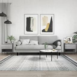 Berkfield Home Modern Coffee Tables 2 pcs Grey Sonoma 50x46x50 cm Engineered Wood - Size: 50 x 46 x 50 cm - thumbnail 2