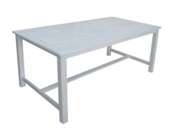 Charles Bentley Acacia White Washed Wooden Bench Dining Set - 4-6 Seater Set in Natural - thumbnail 3