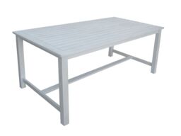 Charles Bentley Acacia White Washed Wooden Bench Dining Set - 4-6 Seater Set in Natural - thumbnail 4