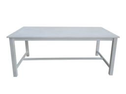 Charles Bentley Acacia White Washed Wooden Bench Dining Set - 4-6 Seater Set in Natural - thumbnail 5