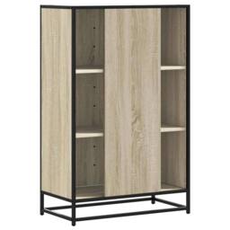 Berkfield Home Highboard Sonoma Oak 68x35x106.5 cm Engineered Wood & Metal in Light Brown - thumbnail 6