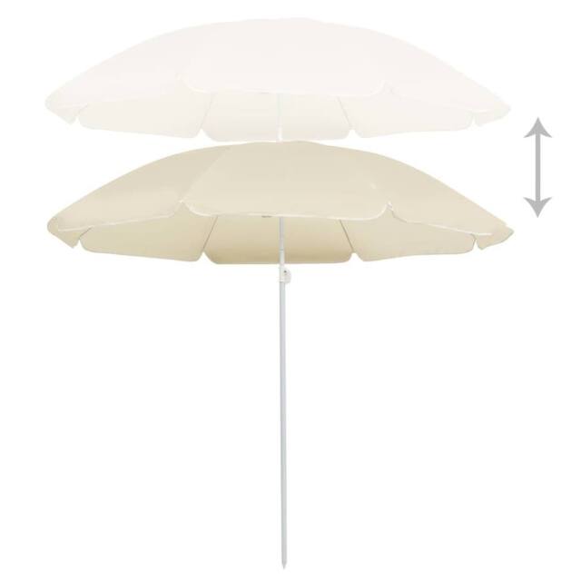 Berkfield Home Outdoor Parasol with Steel Pole Sand 180 cm in Beige - image 1