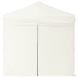 Berkfield Home Folding Party Tent with Sidewalls Cream 2x2 m in Beige - thumbnail 4