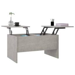 Berkfield Home Modern Coffee Table Concrete Grey 80x50x42.5 cm Engineered Wood - thumbnail 4