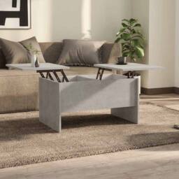 Berkfield Home Modern Coffee Table Concrete Grey 80x50x42.5 cm Engineered Wood - thumbnail 2